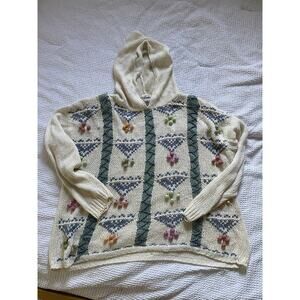 Absolutely No! Jeans Auth Oversized Sweater Country Charm Quilted Vntg 90s Sz OS